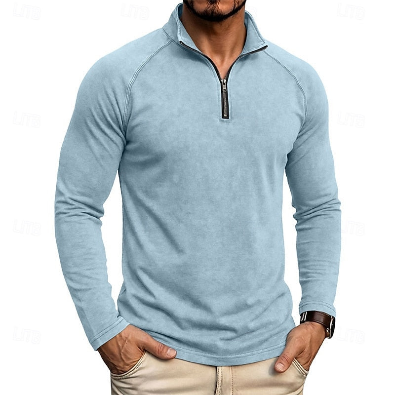 Anton | Pulover Barbati Oversize cu Fermoar la Guler
