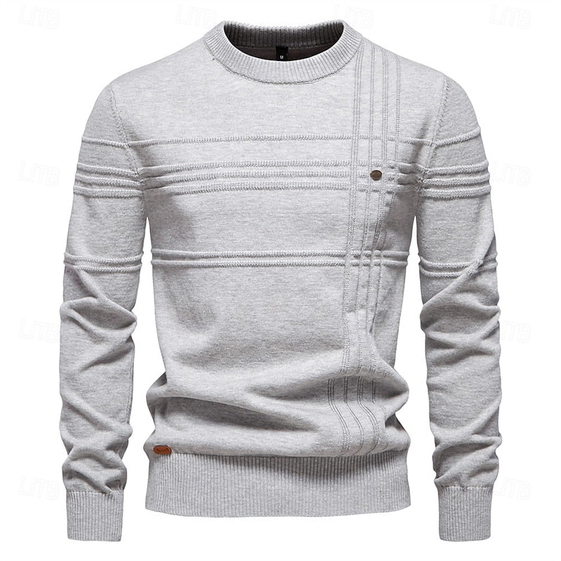 Octavian | Pulover Barbati Tricotat cu Model in Relief