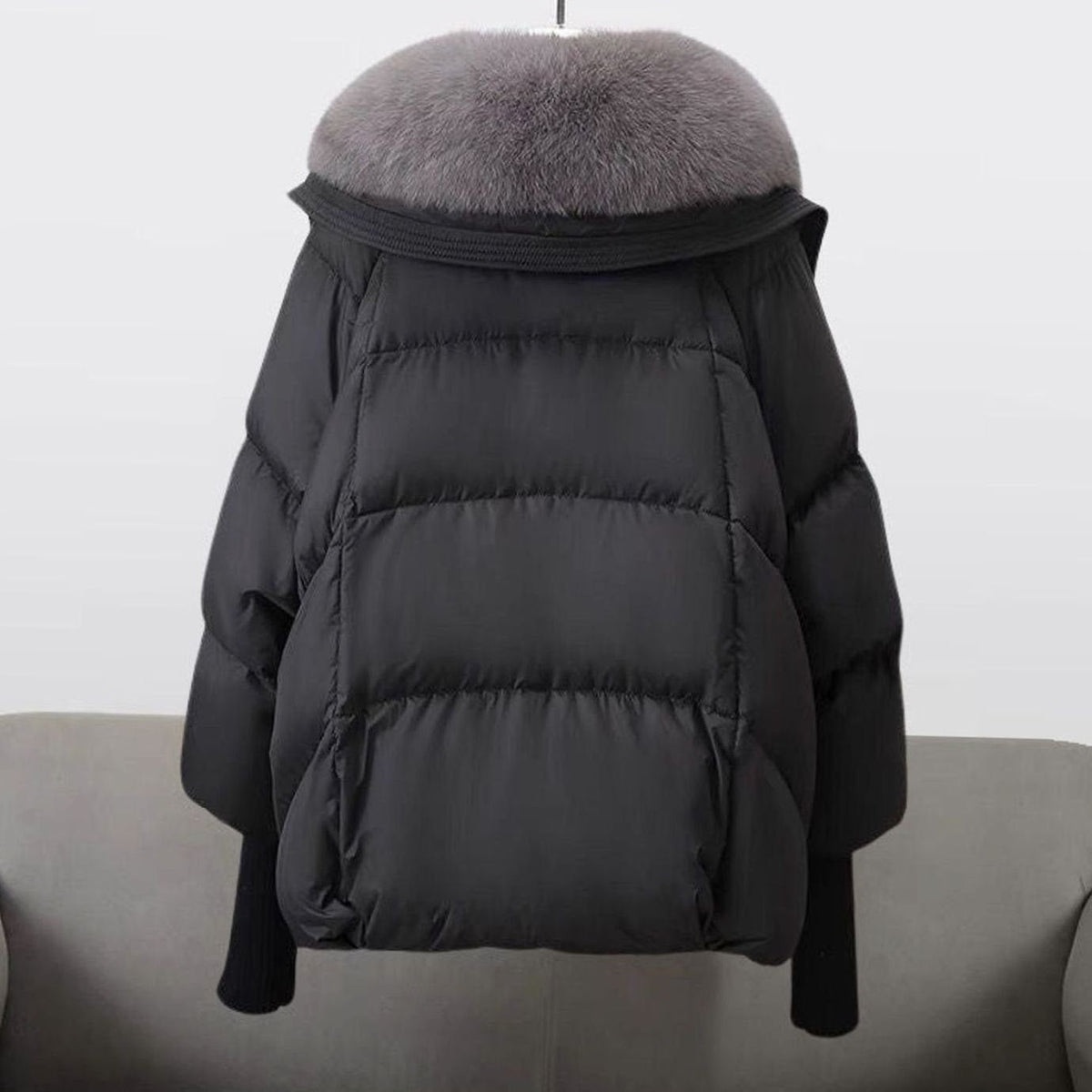 Teodora | Geaca Dama Puffer cu Guler din Blana