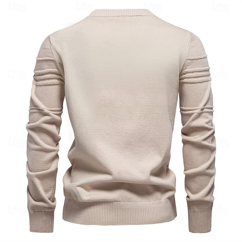Octavian | Pulover Barbati Tricotat cu Model in Relief